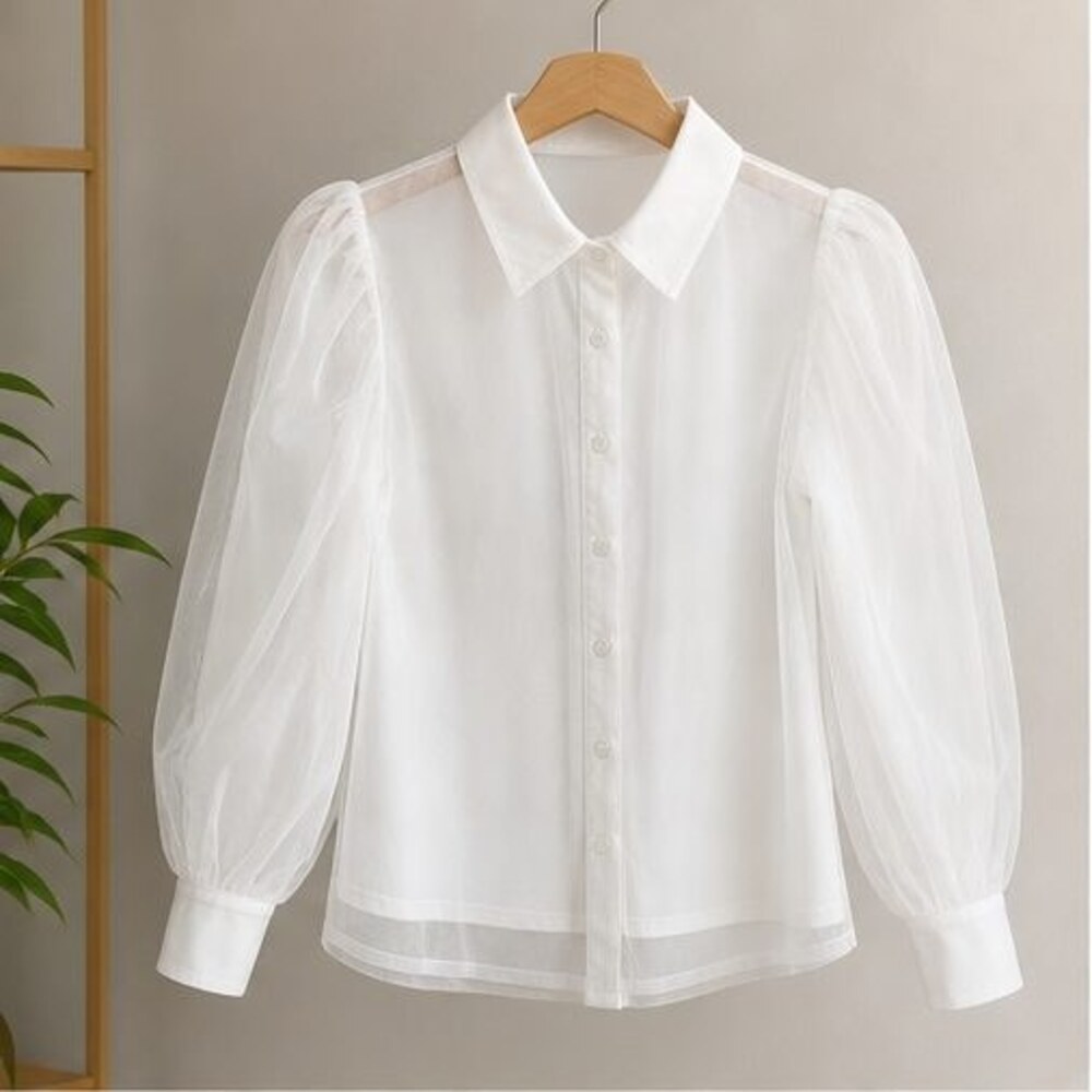 White Peplum Top